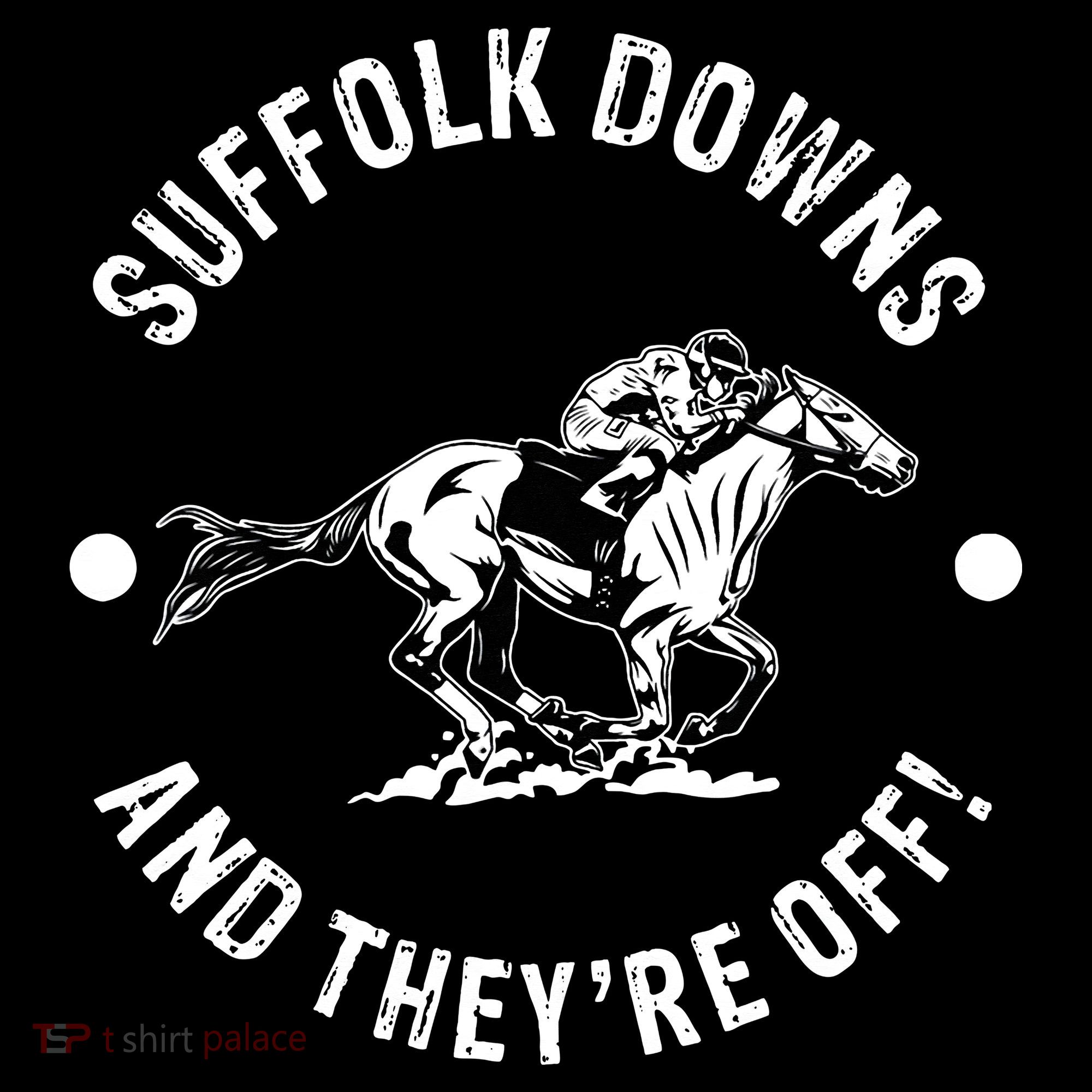Suffolk Downs Racetrack Horse Racing Fan Equestrian MA Derby T-Shirt