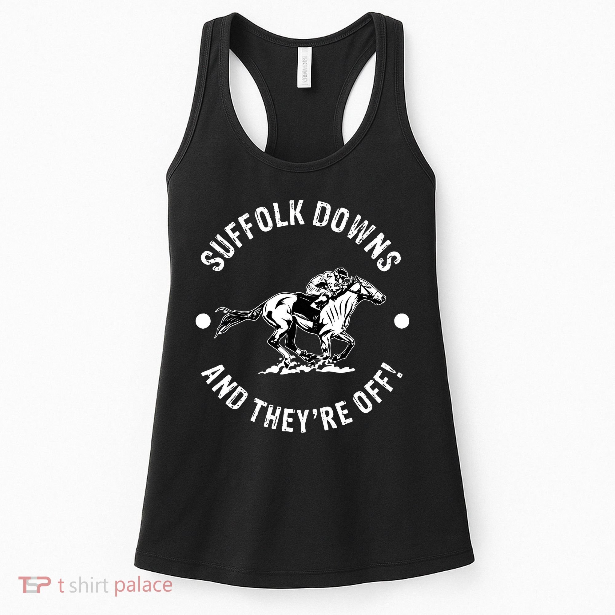 Suffolk Downs Racetrack Horse Racing Fan Equestrian MA Derby Women's Tank Top