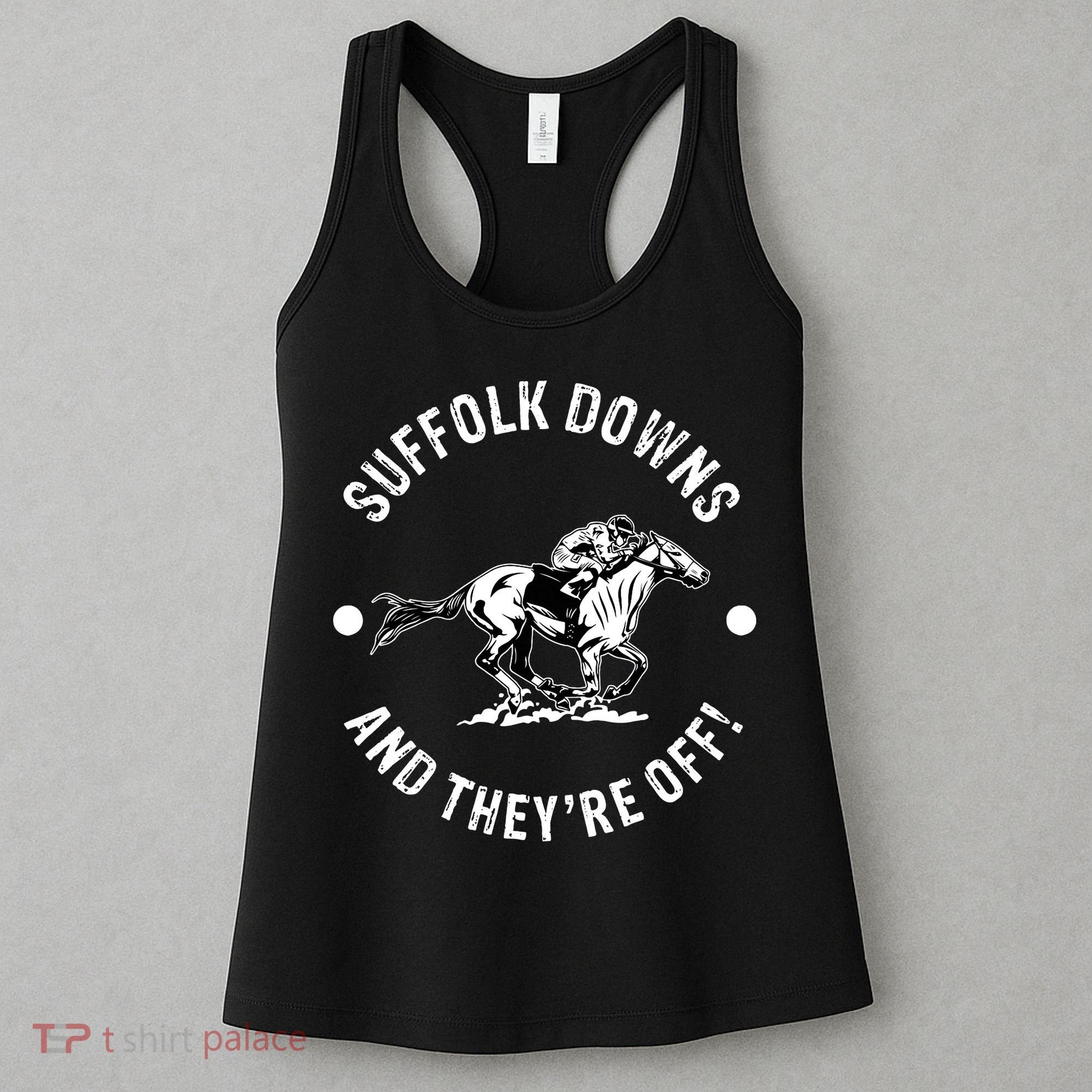 Suffolk Downs Racetrack Horse Racing Fan Equestrian MA Derby Women's Tank Top