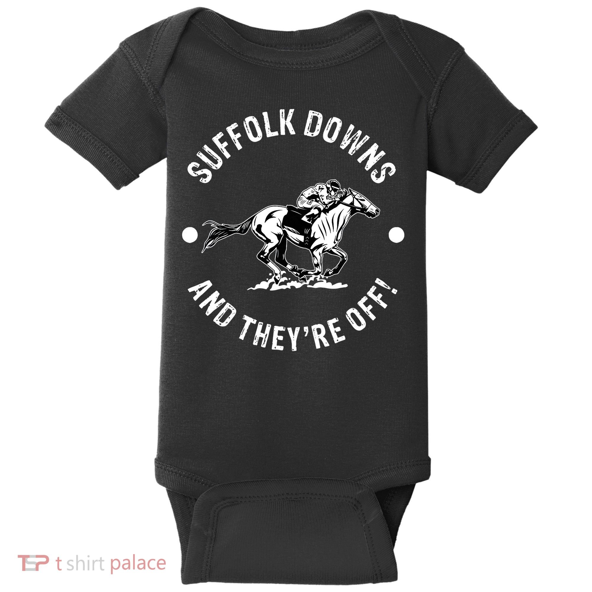 Suffolk Downs Racetrack Horse Racing Fan Equestrian MA Derby Baby Bodysuit