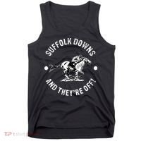 Suffolk Downs Racetrack Horse Racing Fan Equestrian MA Derby Tank Top thumb 0