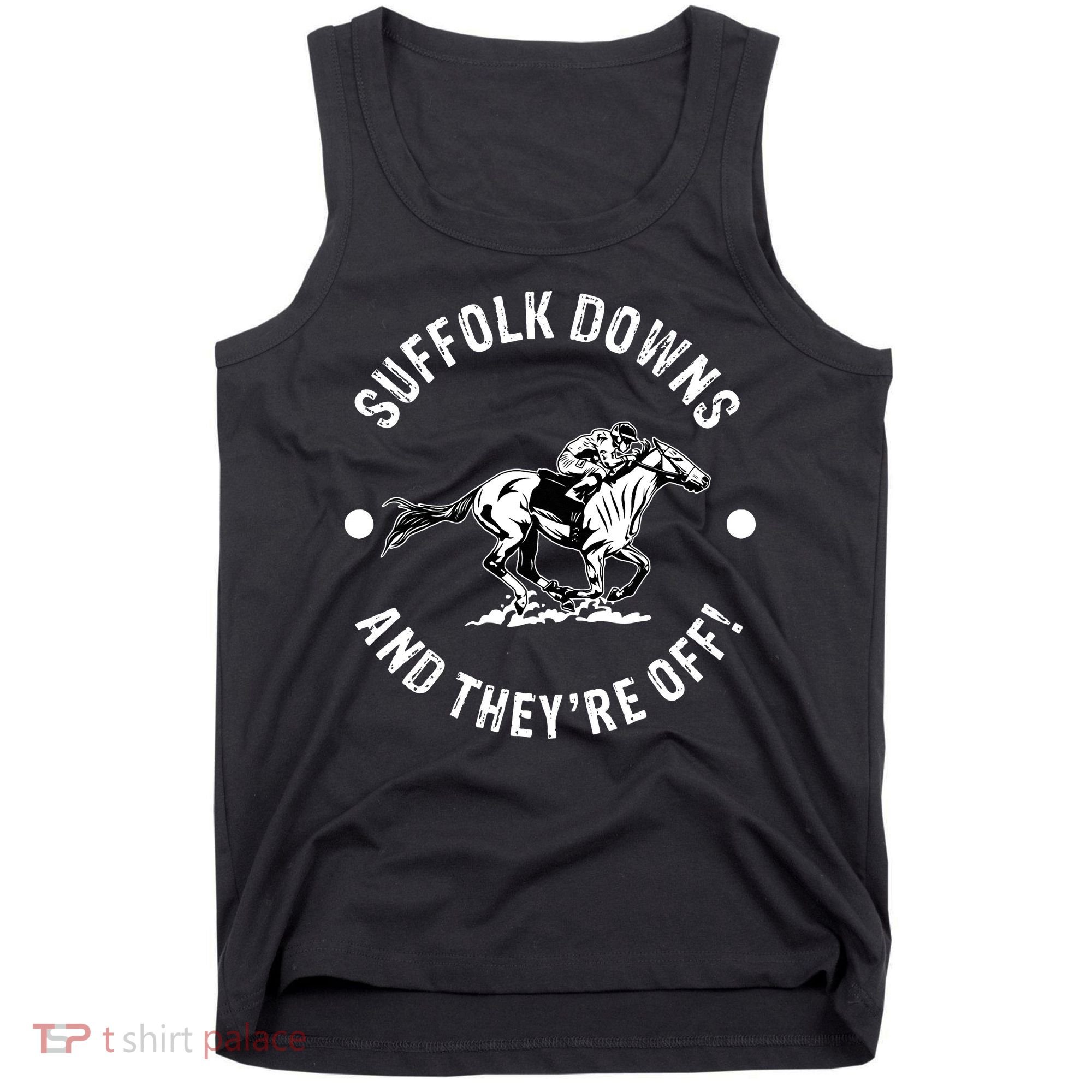 Suffolk Downs Racetrack Horse Racing Fan Equestrian MA Derby Tank Top