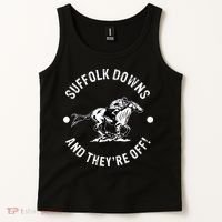 Suffolk Downs Racetrack Horse Racing Fan Equestrian MA Derby Tank Top thumb 2