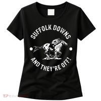 Suffolk Downs Racetrack Horse Racing Fan Equestrian MA Derby Women's T-Shirt thumb 0