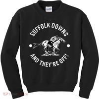 Suffolk Downs Racetrack Horse Racing Fan Equestrian MA Derby Kids Sweatshirt thumb 0