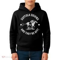 Suffolk Downs Racetrack Horse Racing Fan Equestrian MA Derby Kids Hoodie thumb 4