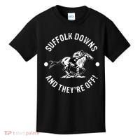 Suffolk Downs Racetrack Horse Racing Fan Equestrian MA Derby Kids T-Shirt thumb 0