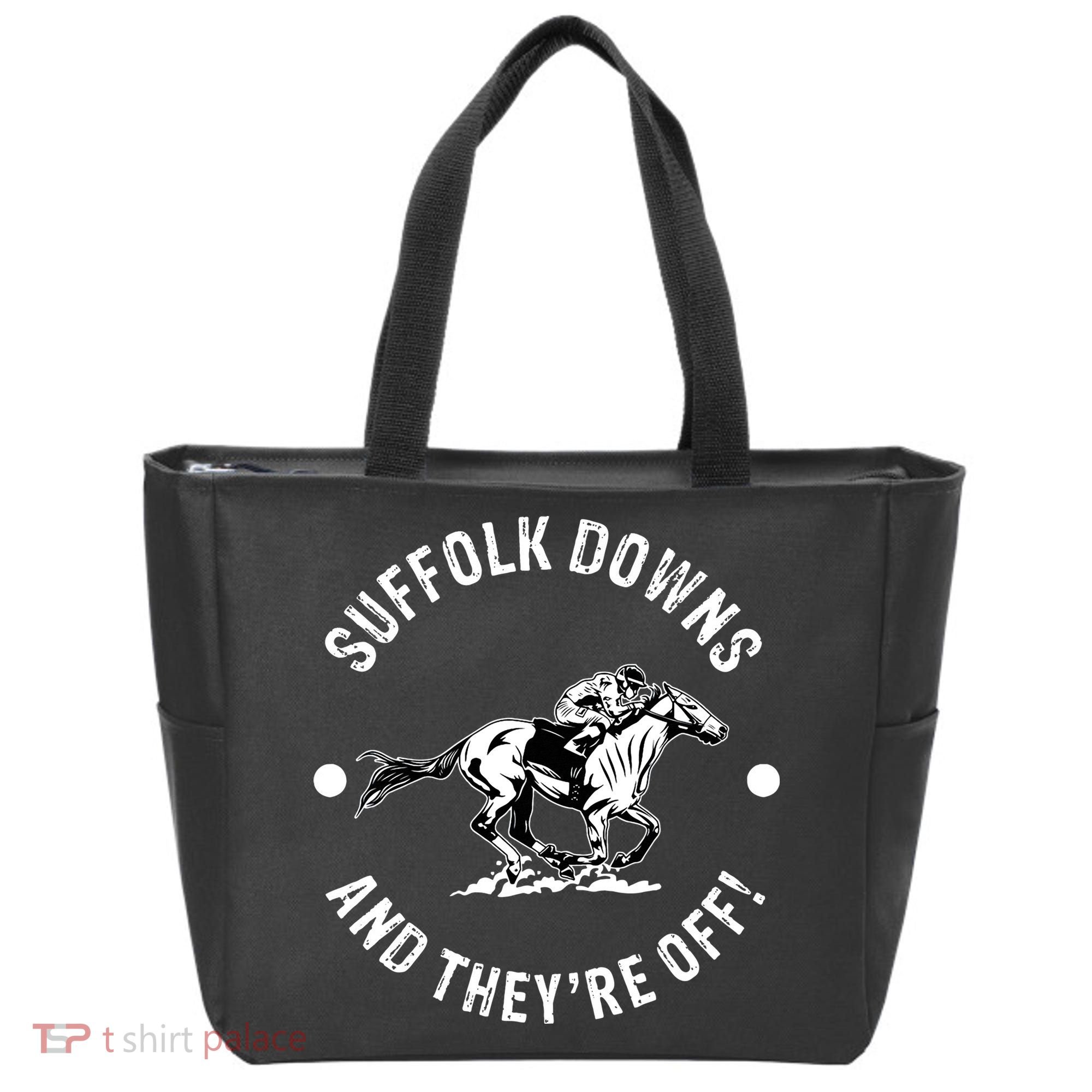 Suffolk Downs Racetrack Horse Racing Fan Equestrian MA Derby Tote Bag