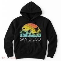 San Diego Retro California La Jolla Oceanside Carlsbad Poway Hoodie thumb 0