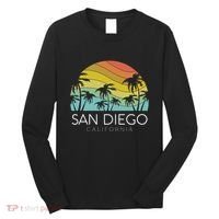 San Diego Retro California La Jolla Oceanside Carlsbad Poway Long Sleeve Shirt thumb 0