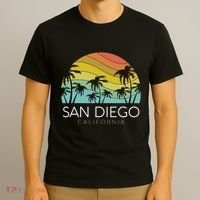 San Diego Retro California La Jolla Oceanside Carlsbad Poway T-Shirt thumb 3