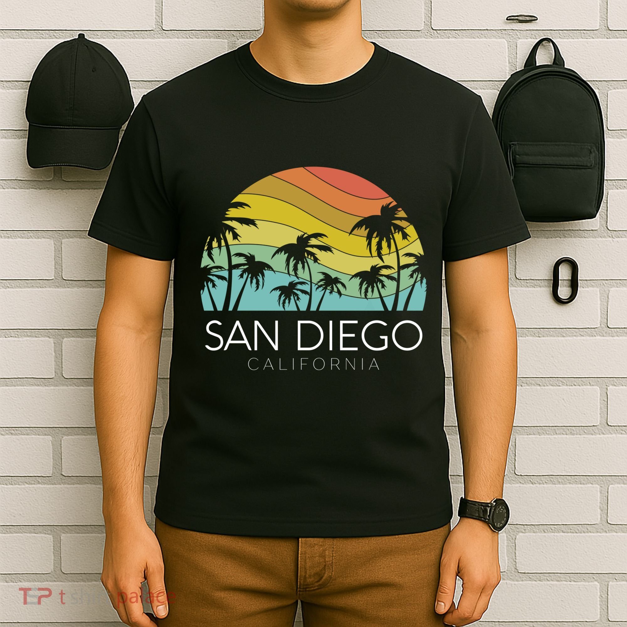 San Diego Retro California La Jolla Oceanside Carlsbad Poway T-Shirt