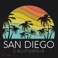 San Diego Retro California La Jolla Oceanside Carlsbad Poway Coaster thumb 2