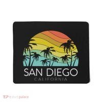 San Diego Retro California La Jolla Oceanside Carlsbad Poway Mousepad thumb 0