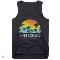 San Diego Retro California La Jolla Oceanside Carlsbad Poway Tank Top thumb 0