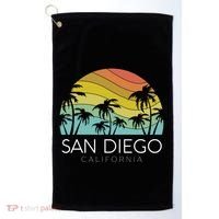 San Diego Retro California La Jolla Oceanside Carlsbad Poway Golf Towel thumb 0