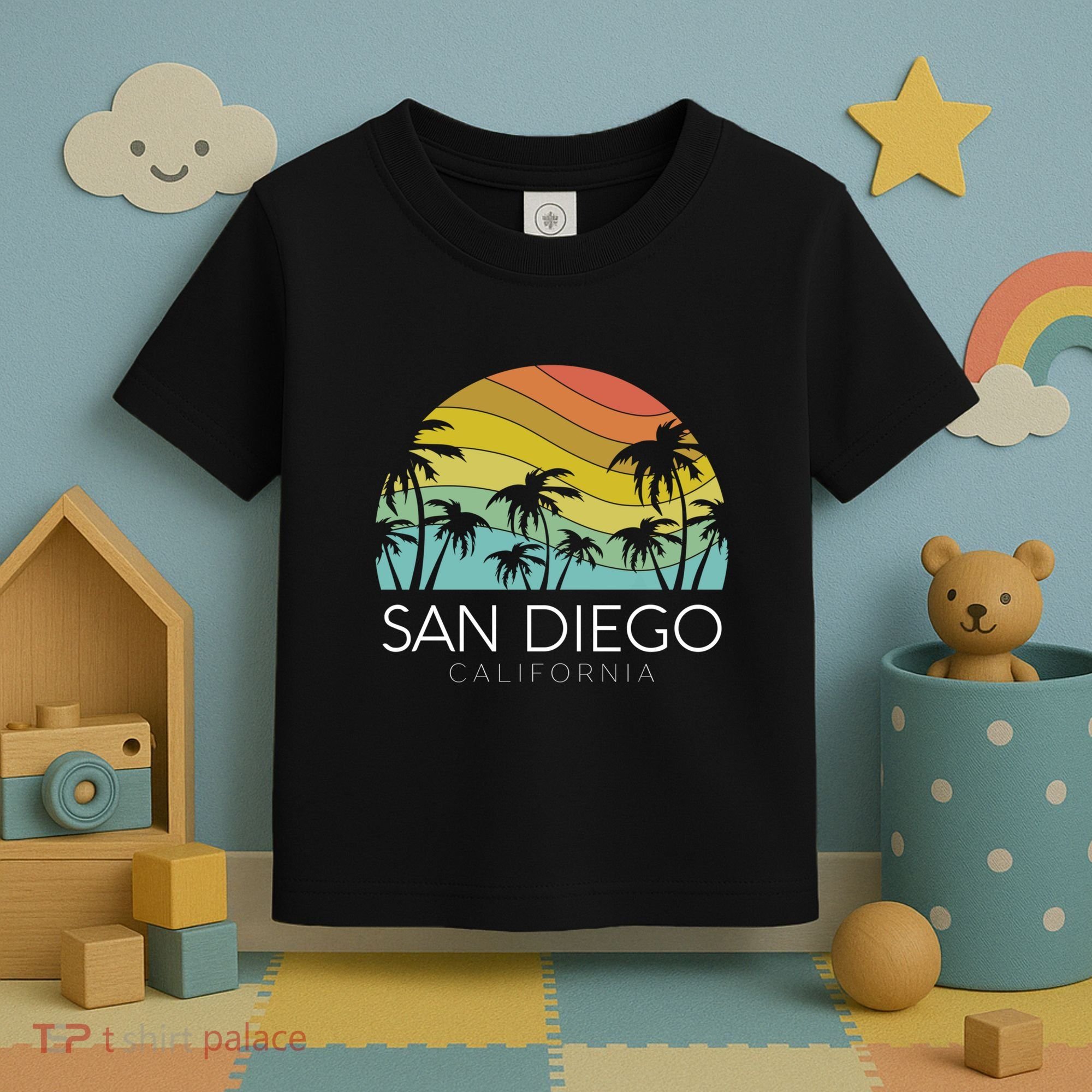 San Diego Retro California La Jolla Oceanside Carlsbad Poway Toddler T-Shirt