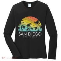 San Diego Retro California La Jolla Oceanside Carlsbad Poway Women's Long Sleeve Shirt thumb 0