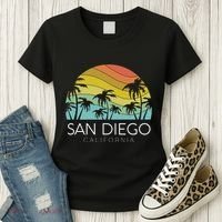 San Diego Retro California La Jolla Oceanside Carlsbad Poway Women's T-Shirt thumb 3