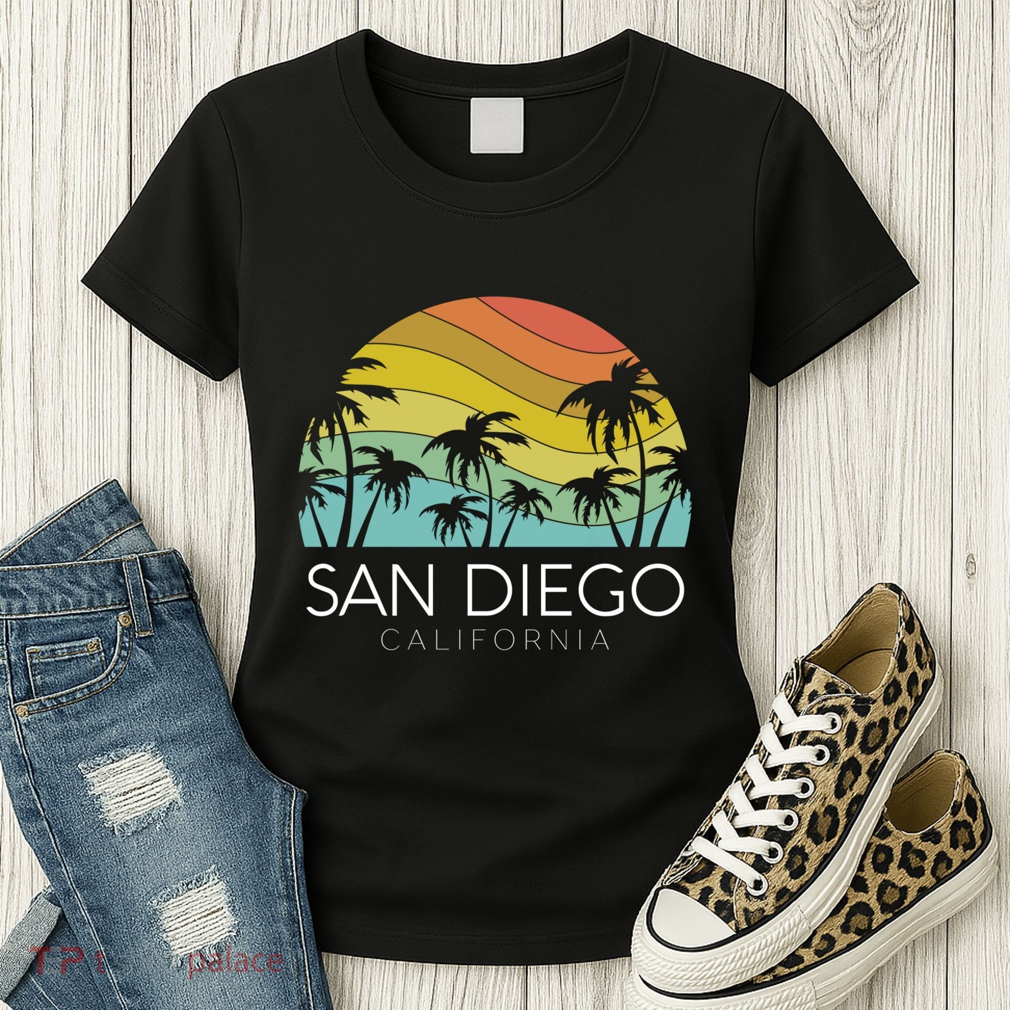 San Diego Retro California La Jolla Oceanside Carlsbad Poway Women's T-Shirt