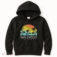 San Diego Retro California La Jolla Oceanside Carlsbad Poway Kids Hoodie thumb 0