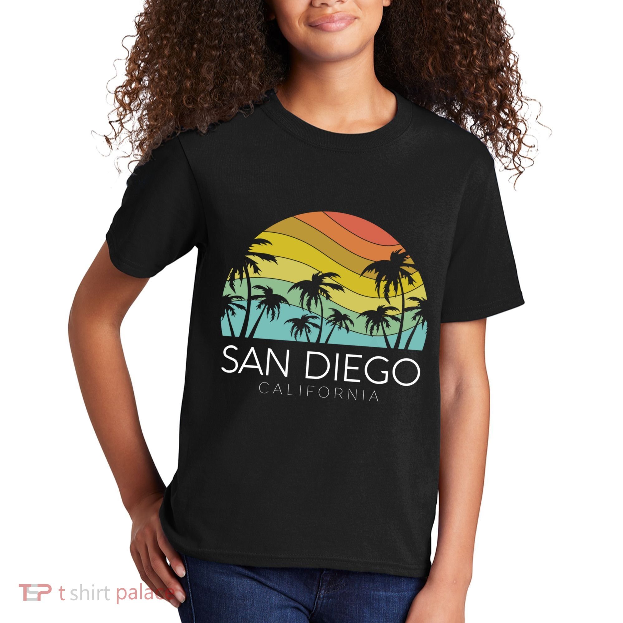 San Diego Retro California La Jolla Oceanside Carlsbad Poway Kids T-Shirt