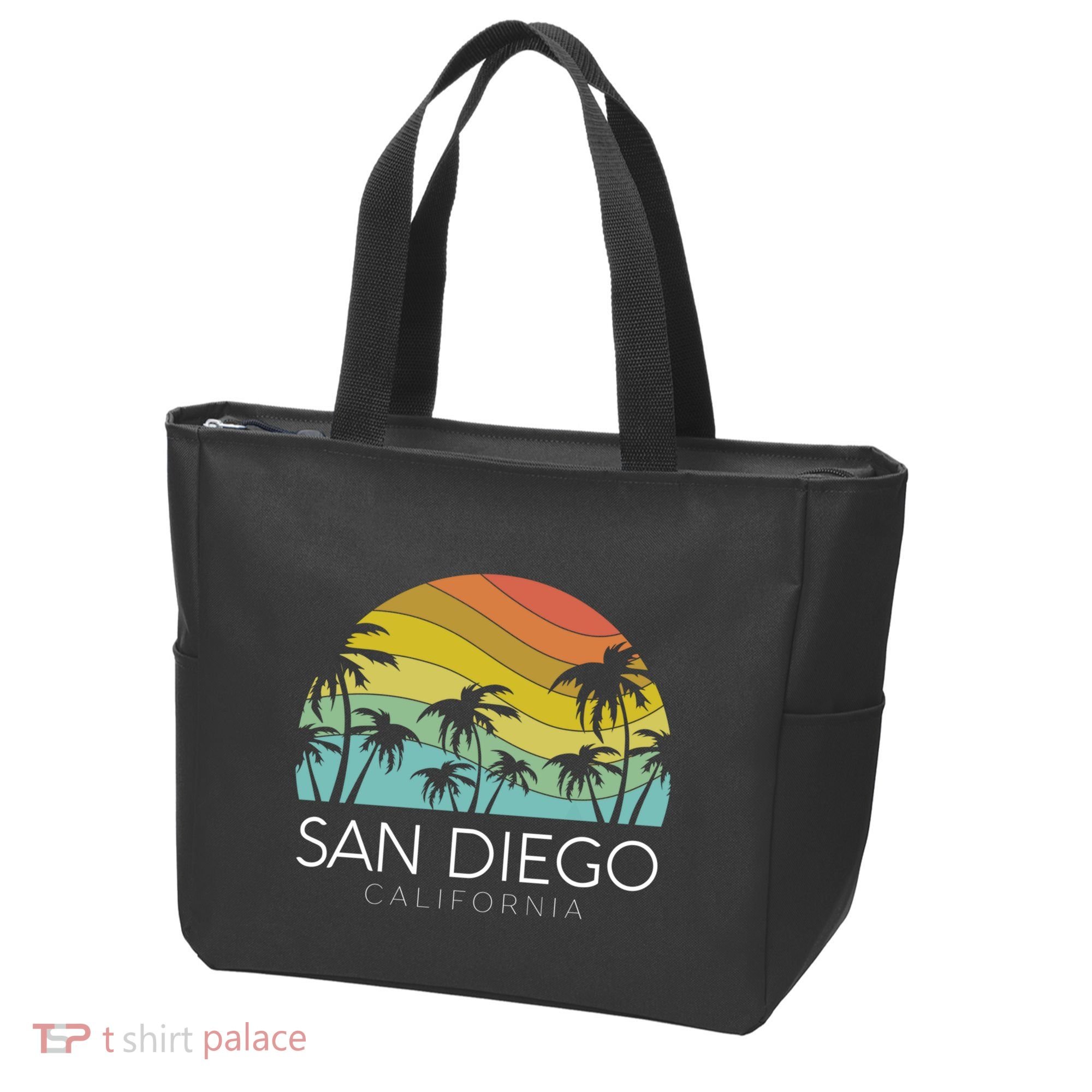 San Diego Retro California La Jolla Oceanside Carlsbad Poway Tote Bag