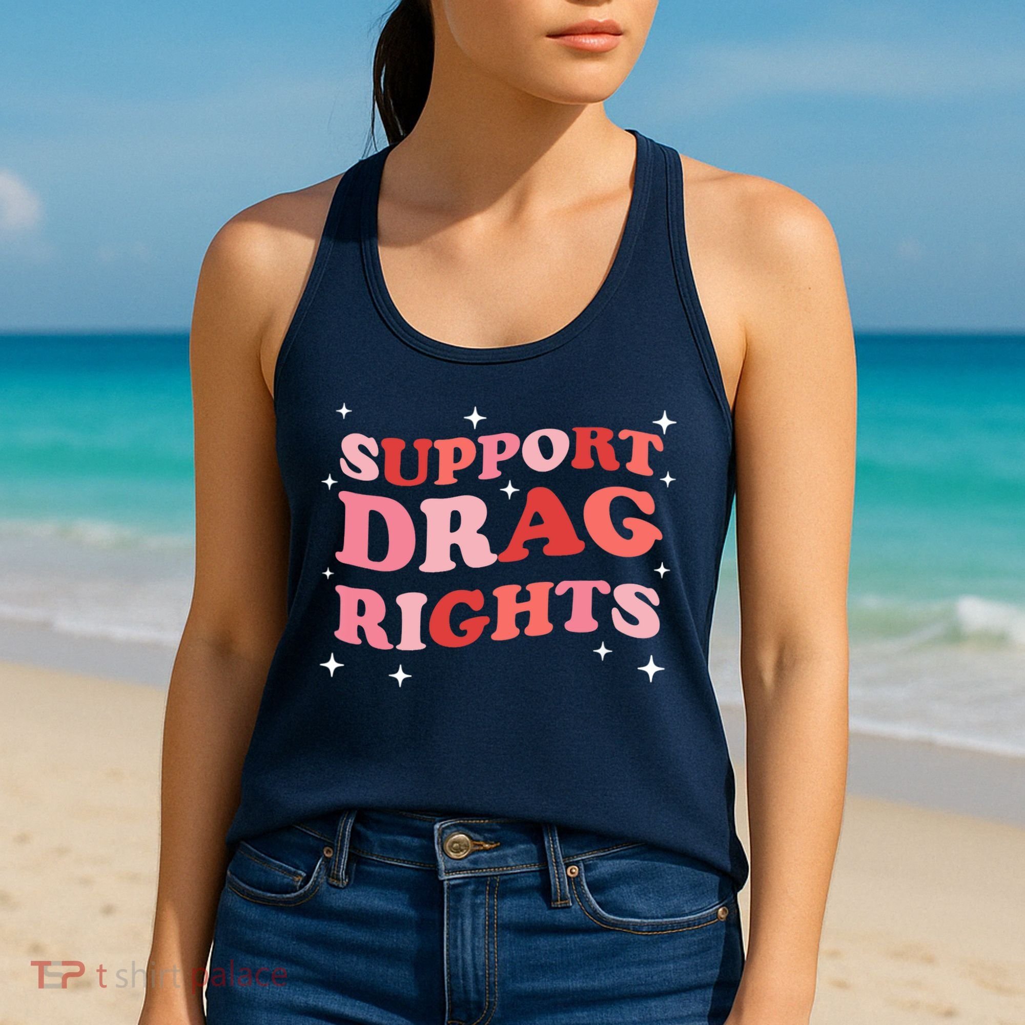 Support Drag Rights Drag Show Supporter Sassy Drag Queen Women's Tank Top