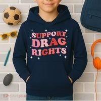 Support Drag Rights Drag Show Supporter Sassy Drag Queen Kids Hoodie thumb 2