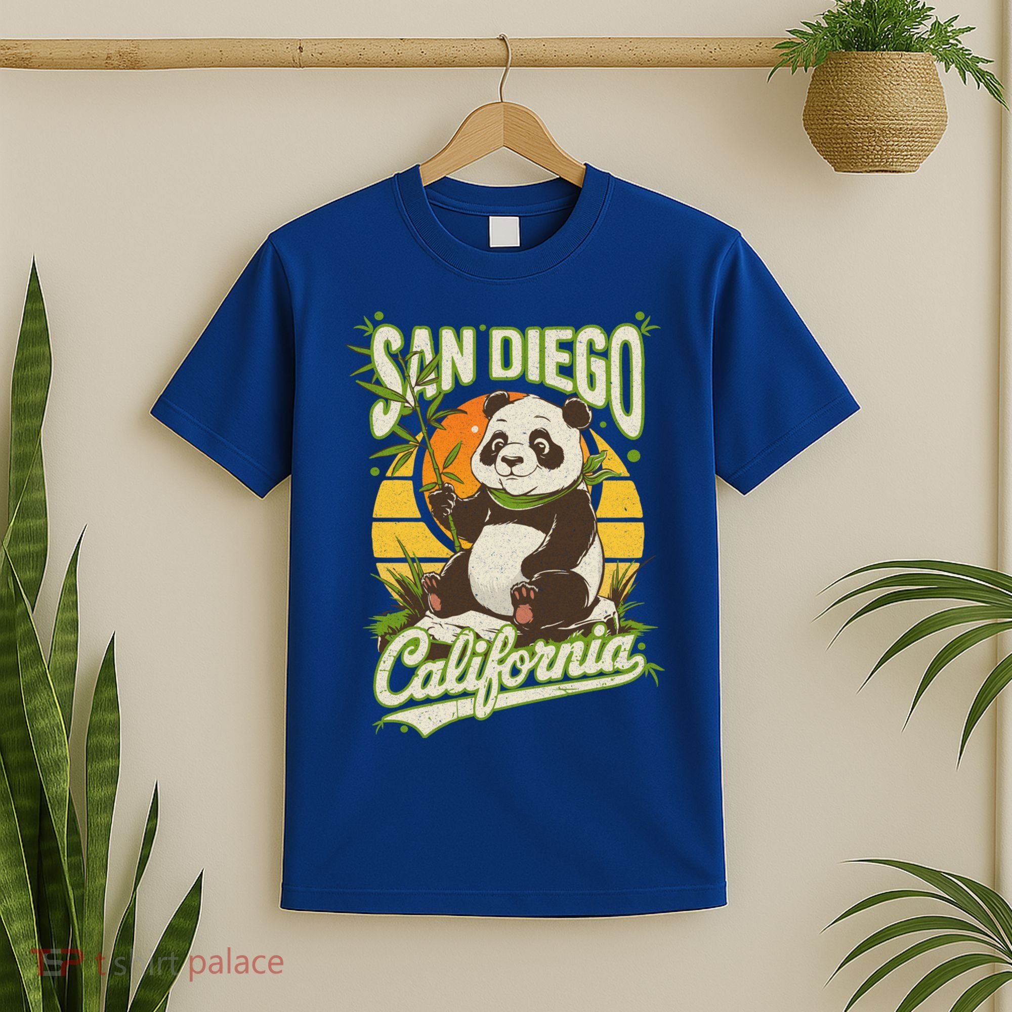 San Diego Retro Panda Zoo California State Vintage Gift T-Shirt