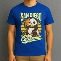 San Diego Retro Panda Zoo California State Vintage Gift T-Shirt thumb 3