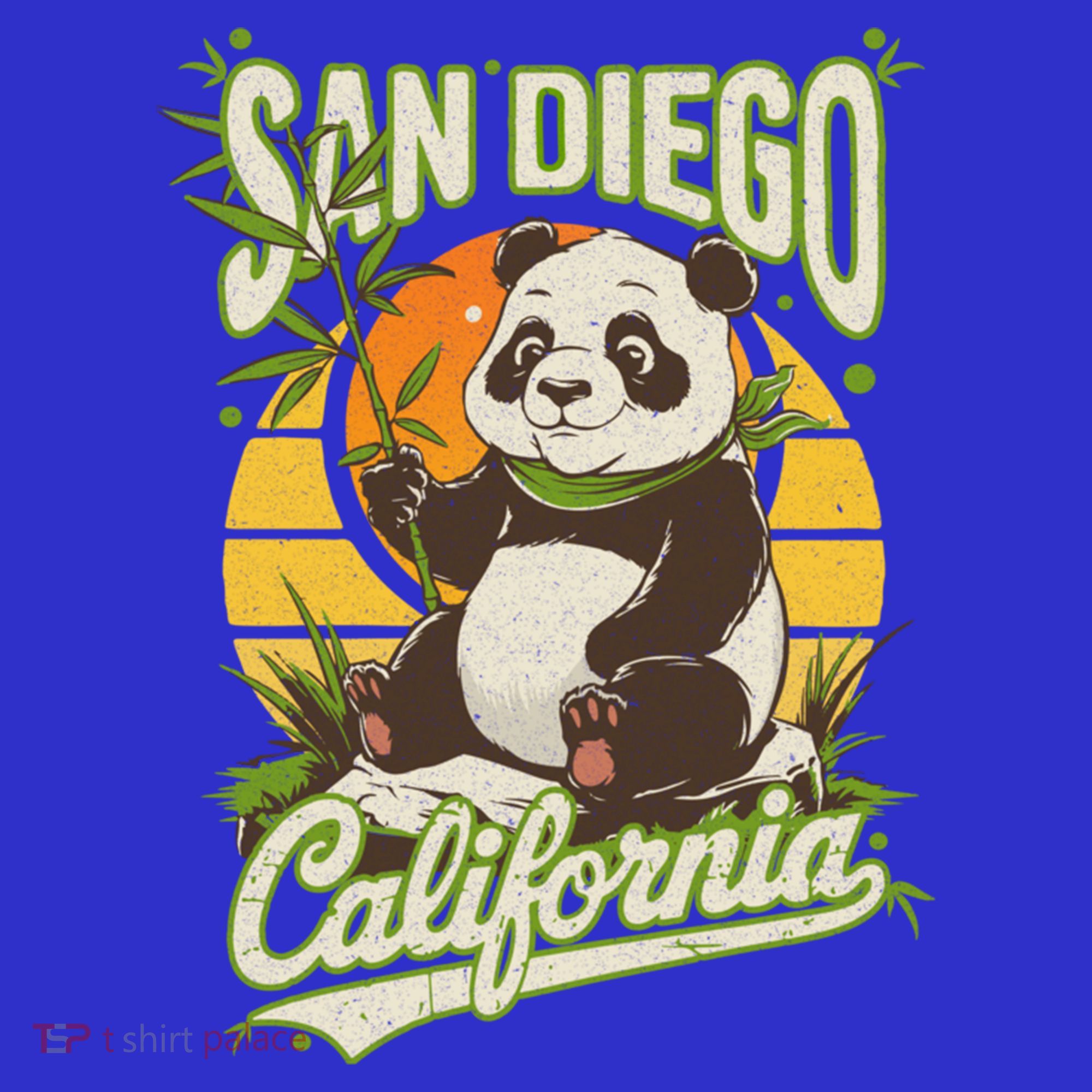 San Diego Retro Panda Zoo California State Vintage Gift T-Shirt