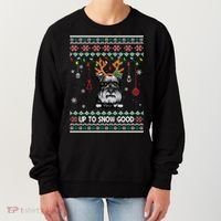 Schnauzer Dog Reindeer Ugly Christmas Xmas Gift Women's Sweatshirt thumb 0