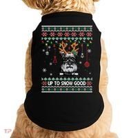 Schnauzer Dog Reindeer Ugly Christmas Xmas Gift Doggie Tank thumb 0