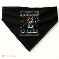 Schnauzer Dog Reindeer Ugly Christmas Xmas Gift USA-Made Doggie Bandana thumb 0