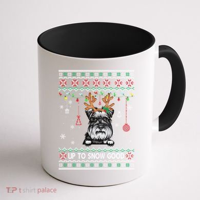 Schnauzer Dog Reindeer Ugly Christmas Xmas Gift Coffee Mug back