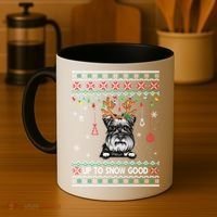 Schnauzer Dog Reindeer Ugly Christmas Xmas Gift Coffee Mug thumb 4