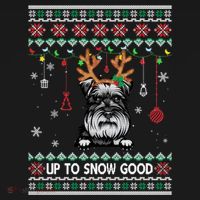 Schnauzer Dog Reindeer Ugly Christmas Xmas Gift Women's Hoodie thumb 2
