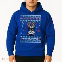 Schnauzer Dog Reindeer Ugly Christmas Xmas Gift Hoodie thumb 2