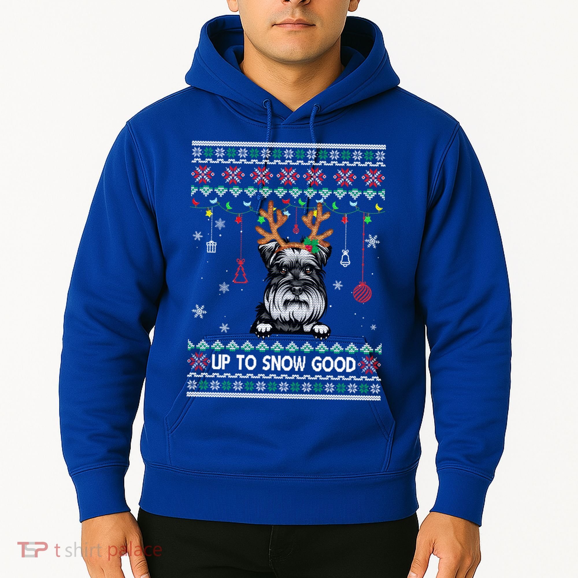 Schnauzer Dog Reindeer Ugly Christmas Xmas Gift Hoodie