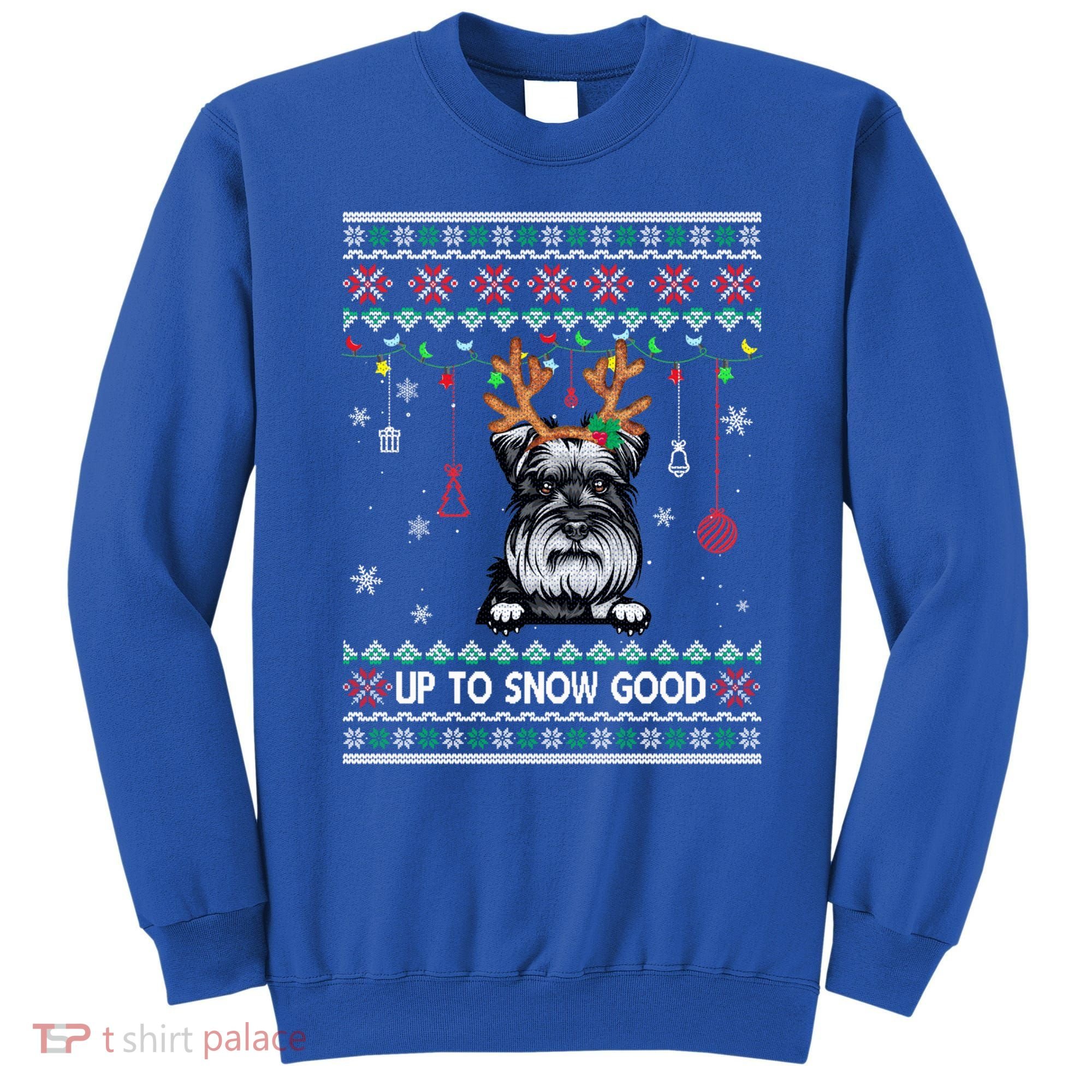 Schnauzer Dog Reindeer Ugly Christmas Xmas Gift Sweatshirt