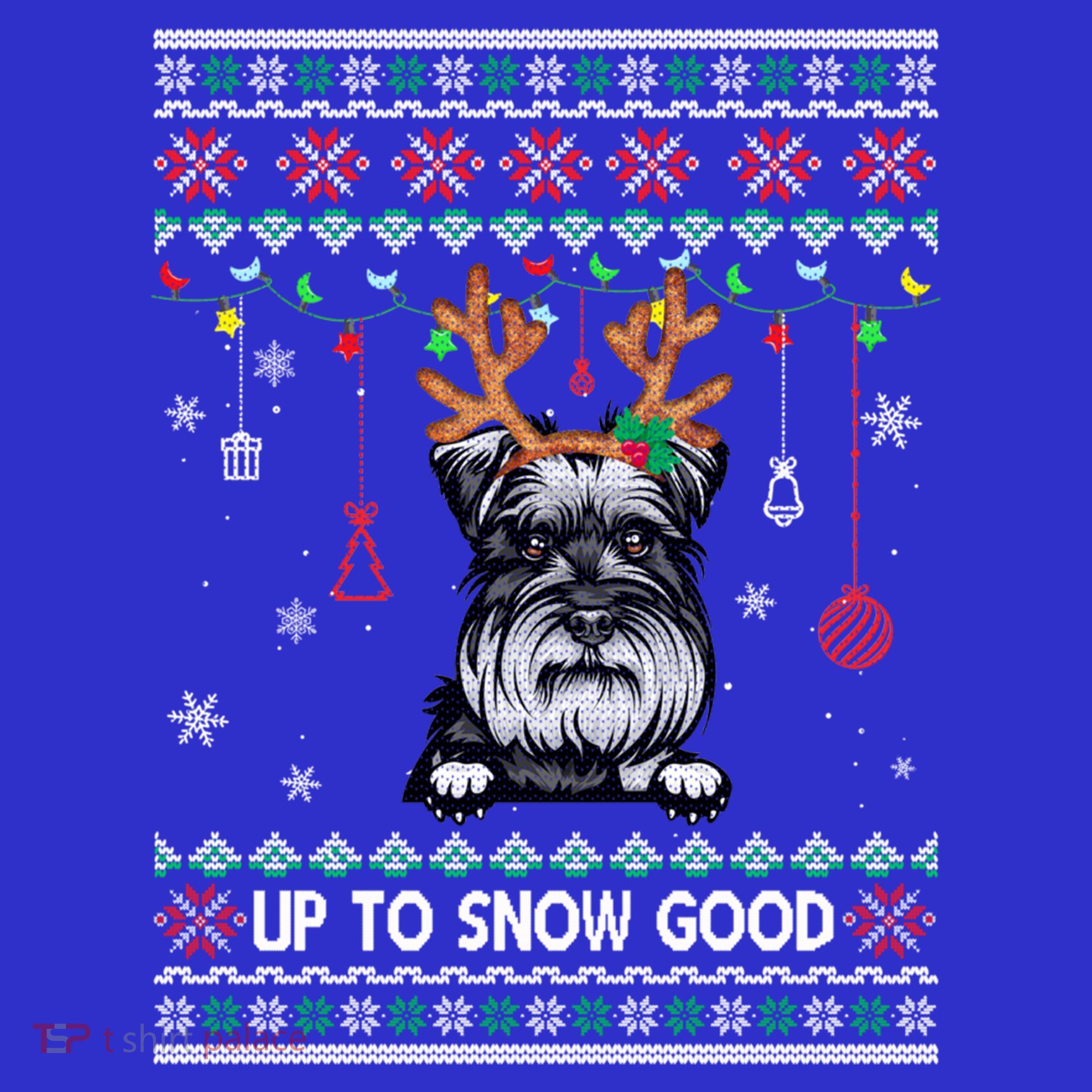 Schnauzer Dog Reindeer Ugly Christmas Xmas Gift Sweatshirt