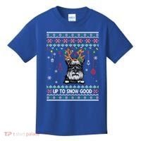 Schnauzer Dog Reindeer Ugly Christmas Xmas Gift Kids T-Shirt thumb 0