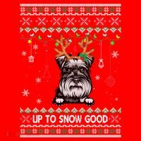 Schnauzer Dog Reindeer Ugly Christmas Xmas Gift Santa Hat thumb 1