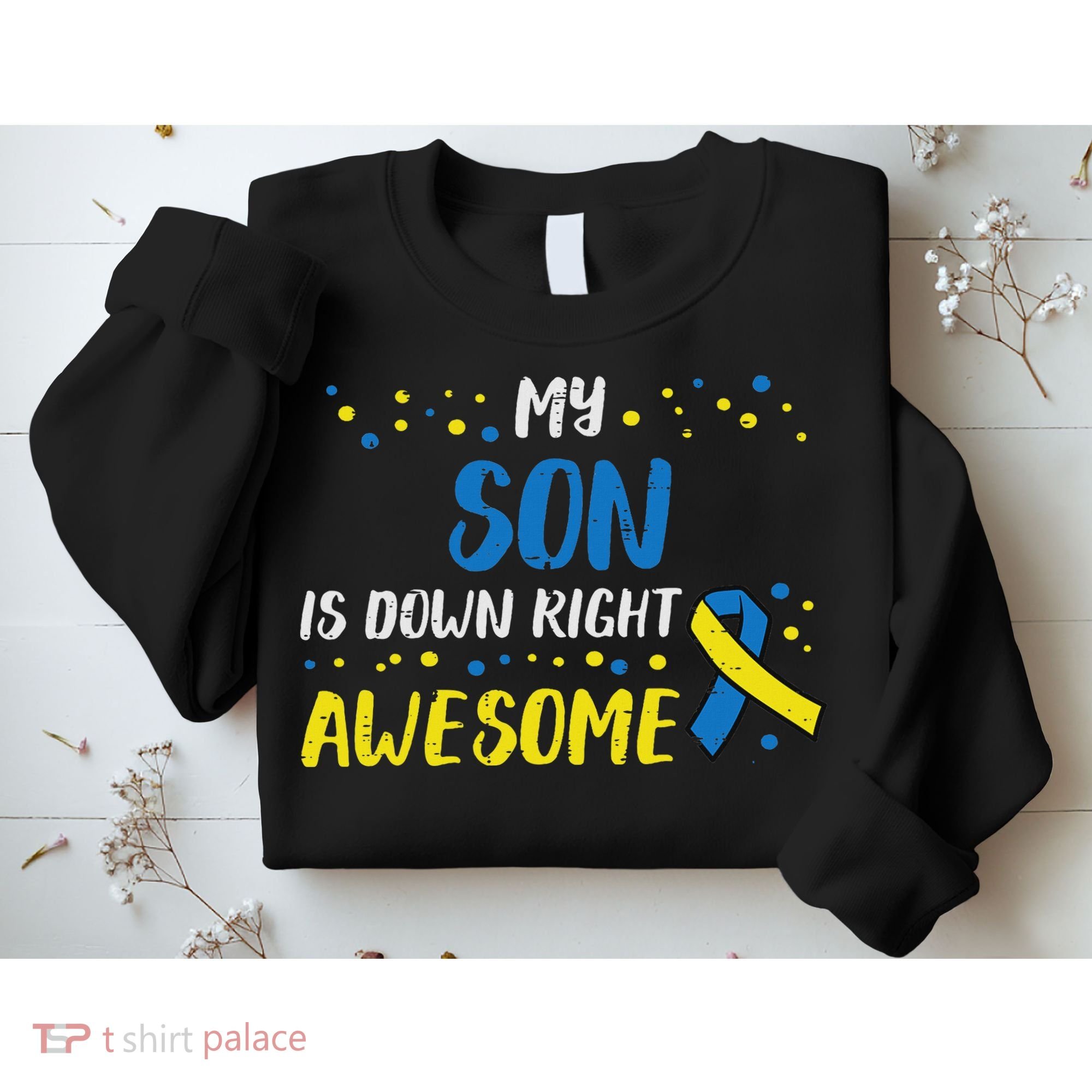 Son Down Right Awesome Down Syndrome Awareness Family Match Sweatshirt