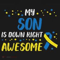 Son Down Right Awesome Down Syndrome Awareness Family Match Sweatshirt thumb 3