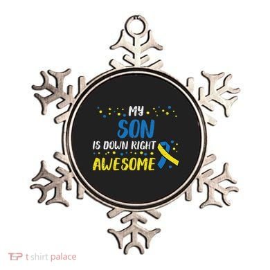 Son Down Right Awesome Down Syndrome Awareness Family Match Ornament