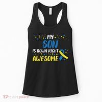 Son Down Right Awesome Down Syndrome Awareness Family Match Women's Tank Top thumb 0