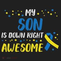 Son Down Right Awesome Down Syndrome Awareness Family Match Hat thumb 2