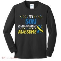 Son Down Right Awesome Down Syndrome Awareness Family Match Kids Long Sleeve Shirt thumb 0